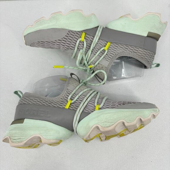 Sorel Kinetic Impact Lace Up Sneakers Dove Gray Sea Salt Women's Size 7.5 - Picture 2 of 11